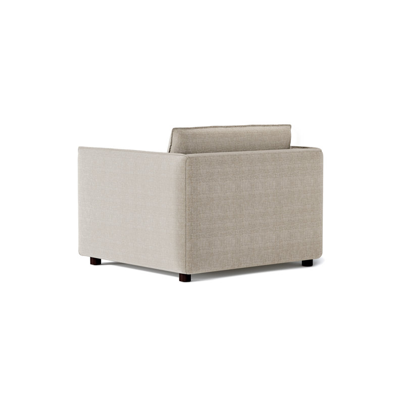 Fauteuil d'appoint en tissu performance Katherine, Tissu beige