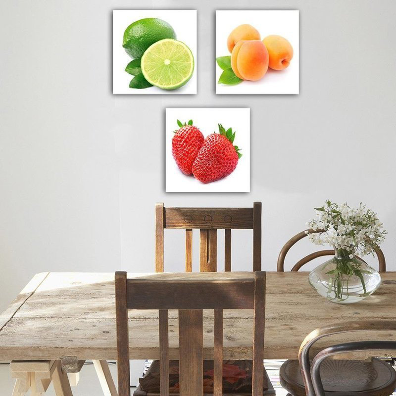 3-tlg. Leinwandbilder-Set Fruit Trio