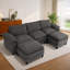 Canapé d'angle rembourré avec 2 repose-pieds-1982651130-1982651134