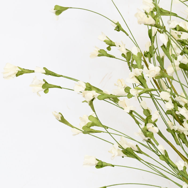 24" Artificial Wildflower Floral Arrangement For Vase Filler, Farmhouse Greenery Foliage Branch Long Stem Floral Bulk Bouquet For Wedding Party Home Office Table Centerpiece Shelf Decorations