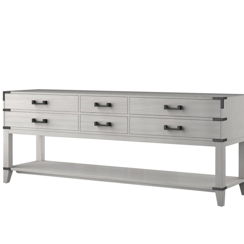Meuble-lavabo double en chêne blanc 84 po Largeur - fermeture en douceur, 4 tiroirs et armoire ouverte pour l'espace de rangement, armoire entièrement assemblée, bois massif 84 po X 22 4 Rangement abondant,