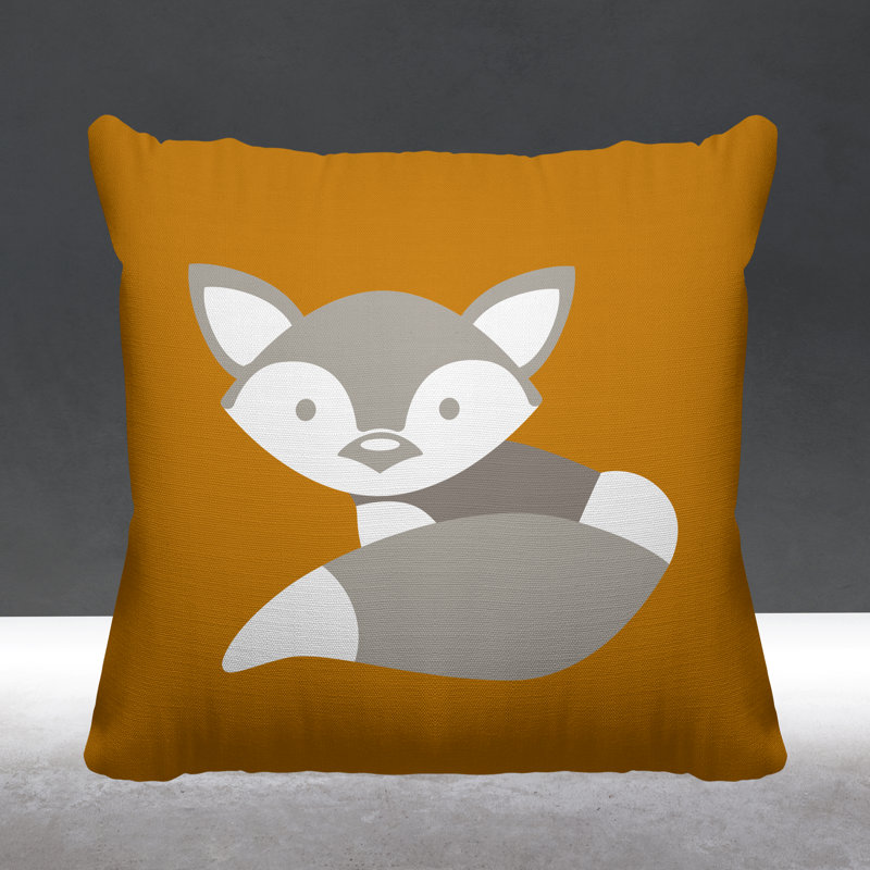 Coussin , Mandarine, H 19 po x l 19 po, Carré