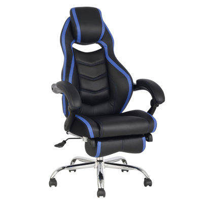 Fauteuil de jeu en cuir véritable Crayton