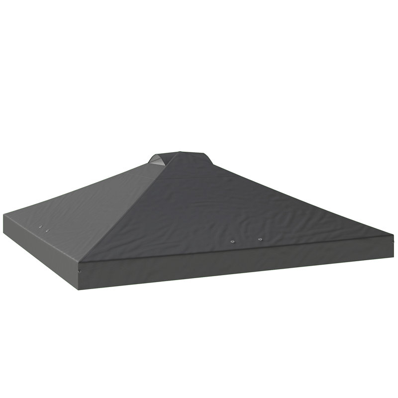 Outsunny Grey Polyester Replacement Canopy for Gazebo, Pergola, Canopy