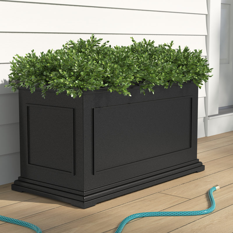 Abram Long Planter Box, Black
