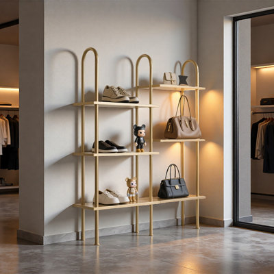 Gold Arch Metal Display Shelf