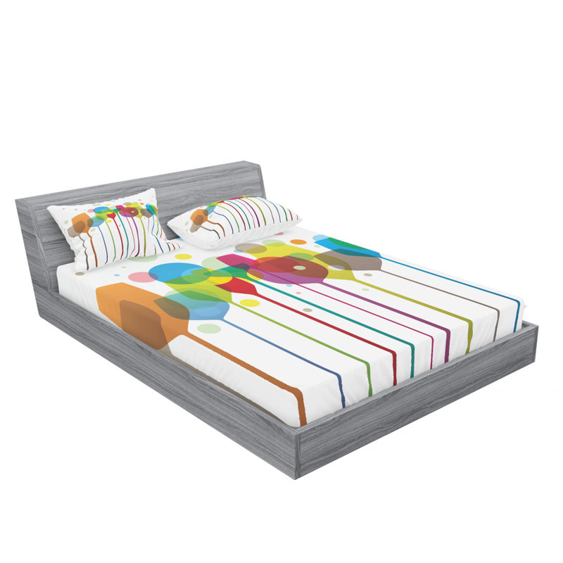 Microfiber Sheet Set, Queen Sheet Set with Fitted Sheet