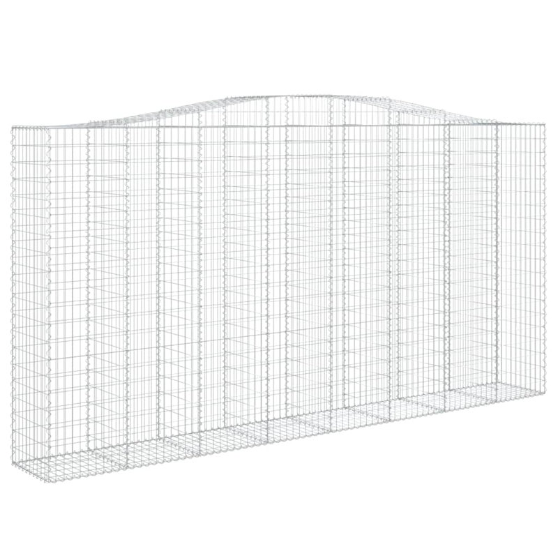 Avaiah Silver Metal Fence Panels Included, 220cm H x 400cm W x 50cm D