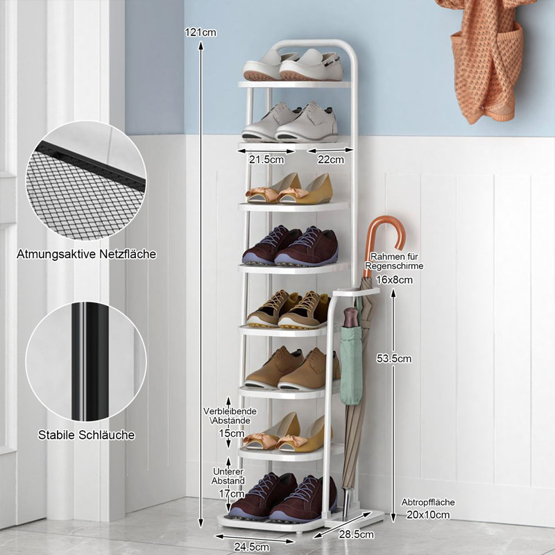 8 Pair Shoe Rack