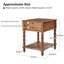 Eric 60.96cm W Traditional Soild Bedside Table with Extendable Tray-121644071