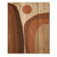 Abstrait terre cuite coucher de soleil paysage de montagne - impression moderne sur bois de pin naturel-58681424