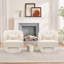 1 Seater Velvet Sofa & Chaise-130466123