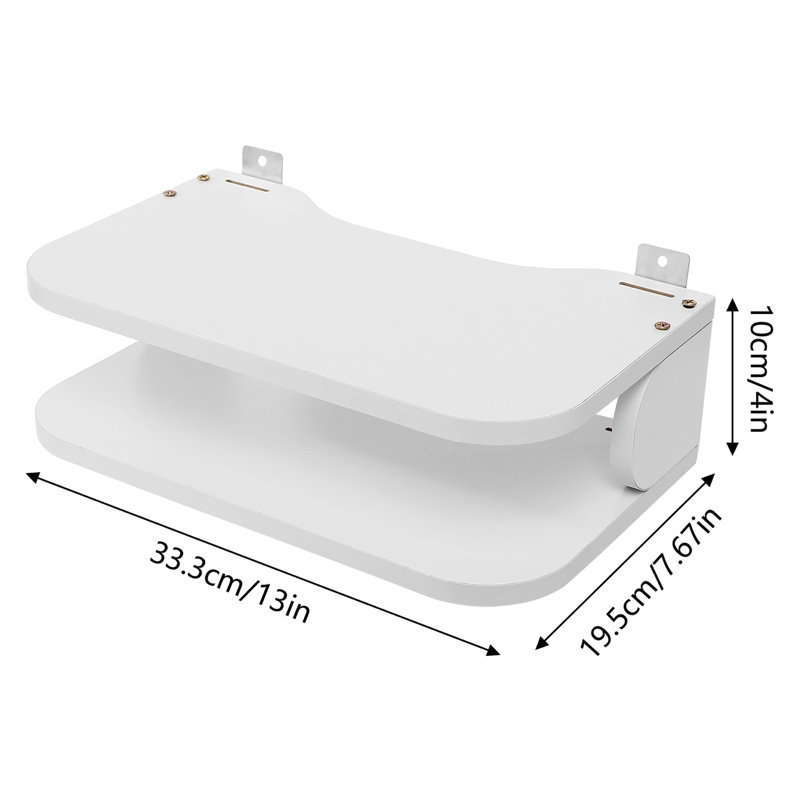 4'' H x 13'' W Set-up Box Shelf for TV Components Density Board Floating Shelf