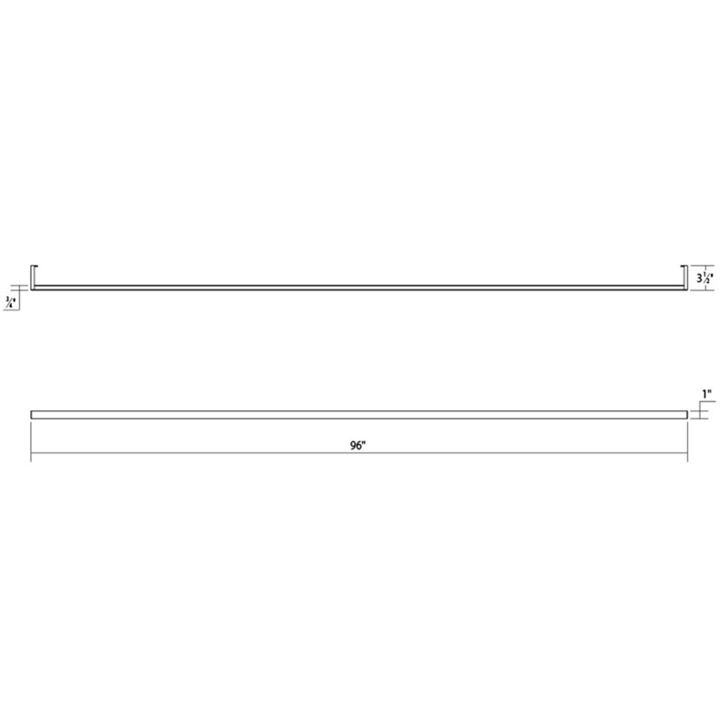 Thin-Line Dimmable LED Bath Bar, Bright Satin Aluminum
