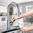 Pull Down Single Handle Kitchen Faucet With Deck Plate, Handles and Supply Lines-86502924