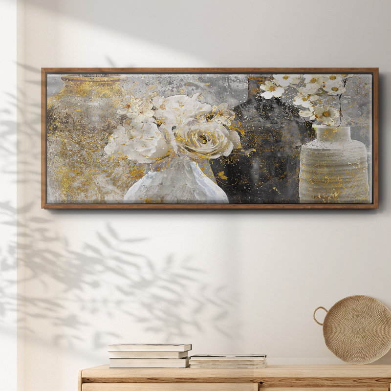 Fleur Couture - toile encadrée, H 20 po x l 50 po