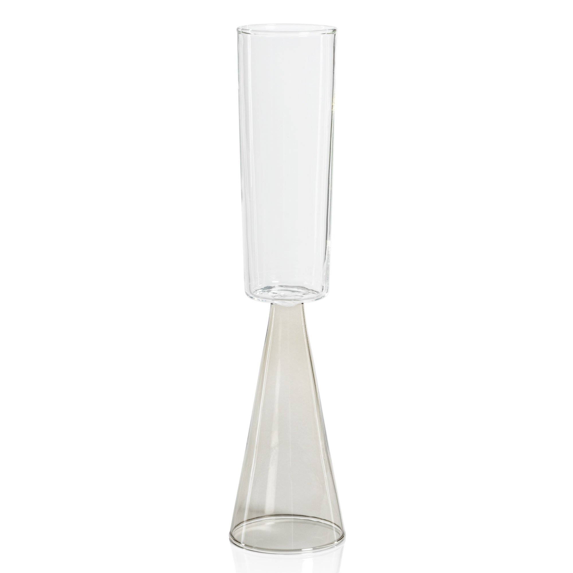 Monticello Champagne Flutes, Set of 4, Smoke