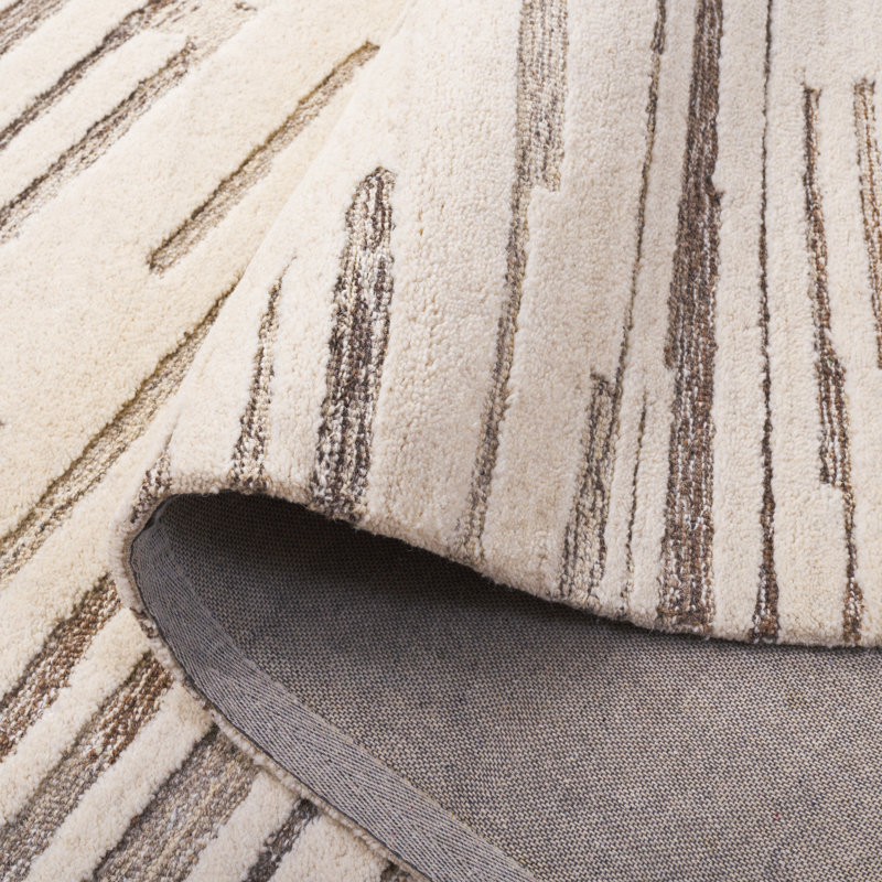 Ebony 817 Hand Tufted Wool & Cotton Abstract Rug, Rectangle 5' x 8'