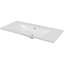 Plateau de meuble-lavabo simple 36 po avec lavabo blanc, 3 trous de robinet, céramique, blanc