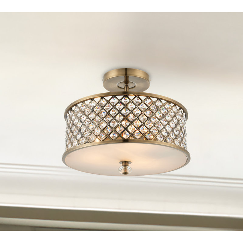 Augustine Crystal Semi Flush Mount
