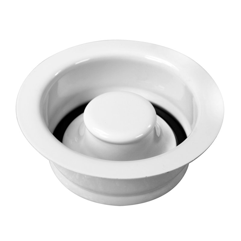 Bride d'évacuation encastrée dans le lavabo, Blanc thermolaqué