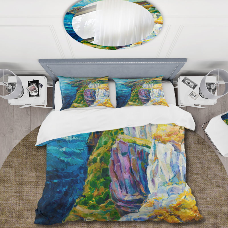 Ensemble de housse de couette Cliff By The Blue Ocean II - Nautical & Coastal - Microfibre polyester