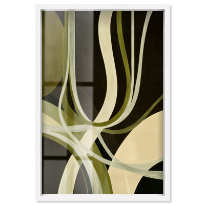 Rubans d'olive I Impression sous cadre blanc, style bohème moderne, par Art Remedy, 44 x 66 cm