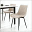 Chaise de salle à manger moderne en tissu avec dossier rembourré - ensemble de 4