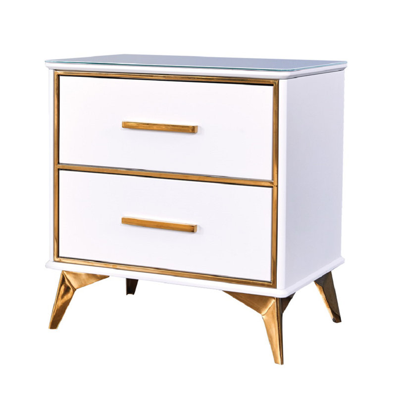 60cm W Manufactured Wood Bedside Table