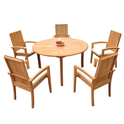 Wilkes 3 - Person Teak Wood Patio Dining Set with Rectangular Table
