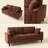 81.8"Modern Style Square Arm Sofa-1833124675