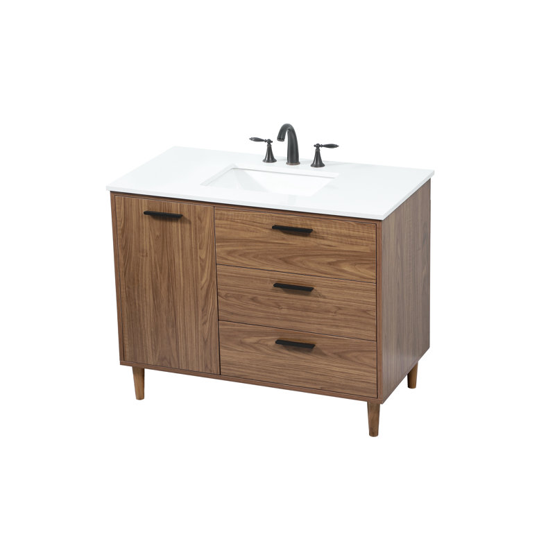 Ensemble de meuble-lavabo simple 42 po Baldwin, Noyer brun