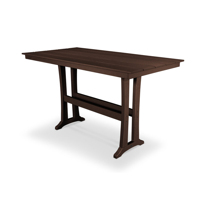 Farmhouse Trestle Dining Table, Mahogany