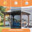 13X10ft Wooden Garden Gazebo With Metal Roof, Spacious Outdoor Patio Shade Structure For Backyard & Garden
