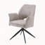 Ensemble de 2 chaises de salle à manger en tissu Modern, fauteuil pivotant avec dossier rembourré et coussin moelleux-2141273015