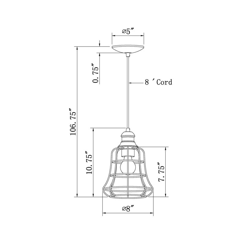 Luminaire suspendu géométrique 1 lumières simple Ferdinand
