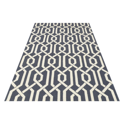 Geometric Wool Hand Woven Area Rug
