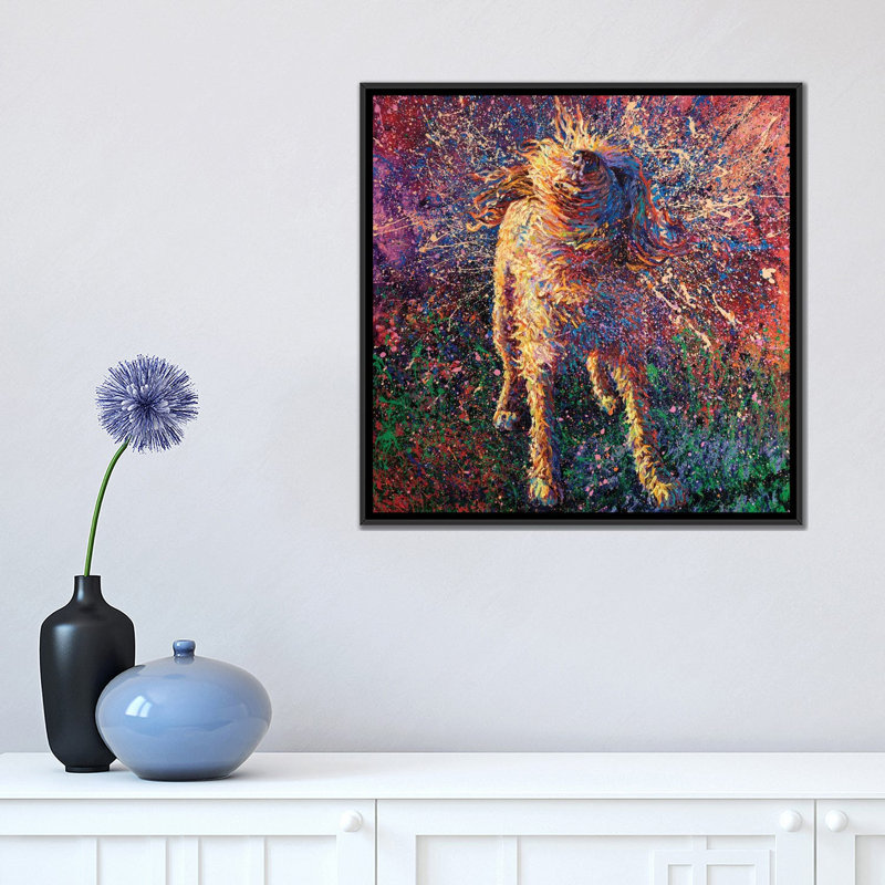 « graffiti suspendu » par iris scott, reproduction d’impression sur toile tendue, H 26 po x l 26 po x P 1,5 po, Pas de tapis