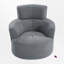 Fauteuil demi-tonneau rembourré et pivotant-1341733564