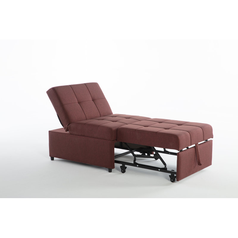 Canapé-lit simple Demoris, Polyester brun