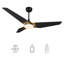 Ventilateur de plafond intelligent 52 po avec télécommande, ensemble d'éclairage inclus, fonctionne avec l'assistant Google et Amazon Alexa, raccourci Siri.