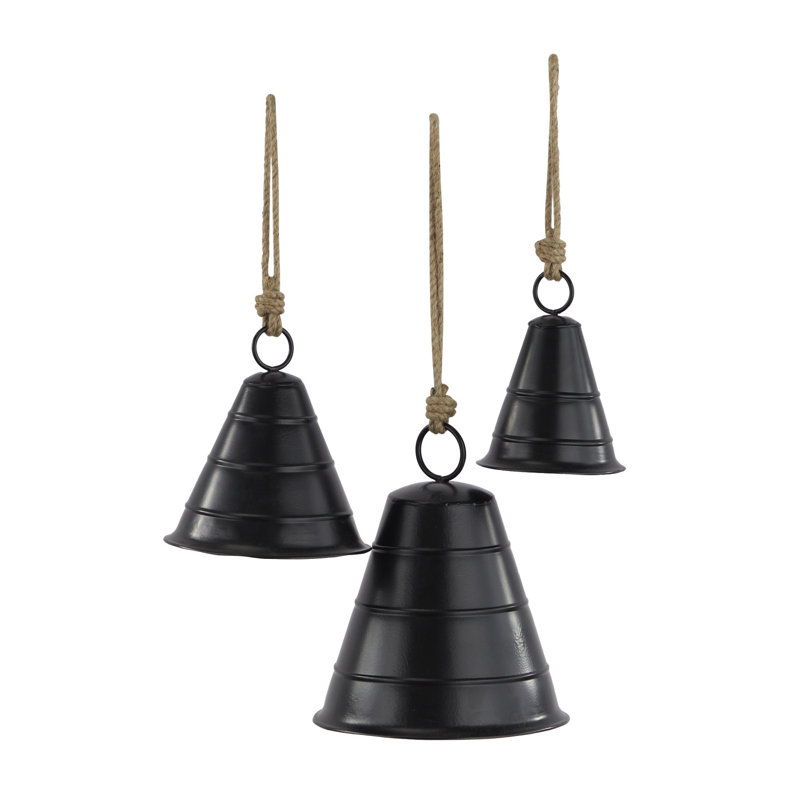 Ensemble de 3 cloches décoratives Almont, Noir