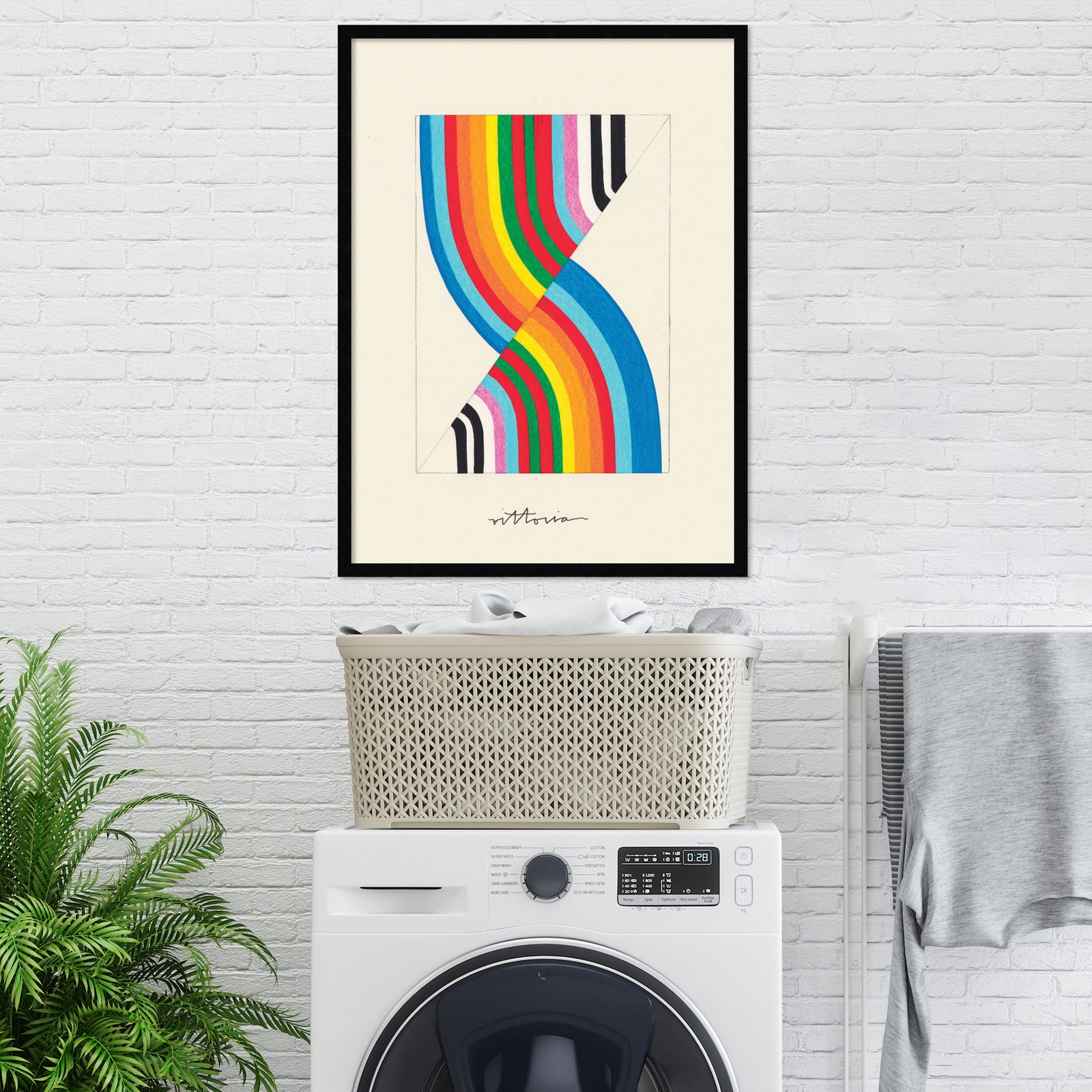 Olav "It's Always an Almost" Print, Black Framed, 25" W x 33" H x 1" D