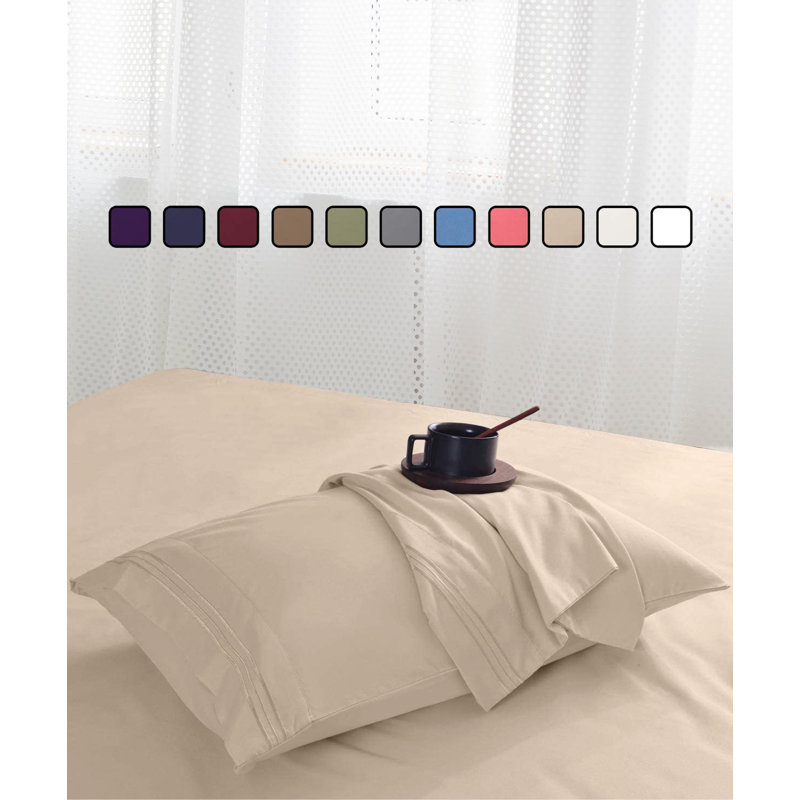 Greeny Green Luxury Bamboo Rayon Sheet Set, Beige