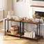 Console 29,1 po avec rangement, derrière le canapé, de style industriel, robuste et stable, pour le salon, l'entrée, le vestibule