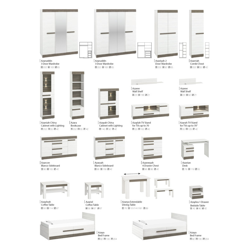 Azara Wall 3 - Hook Wall Mounted Coat Rack