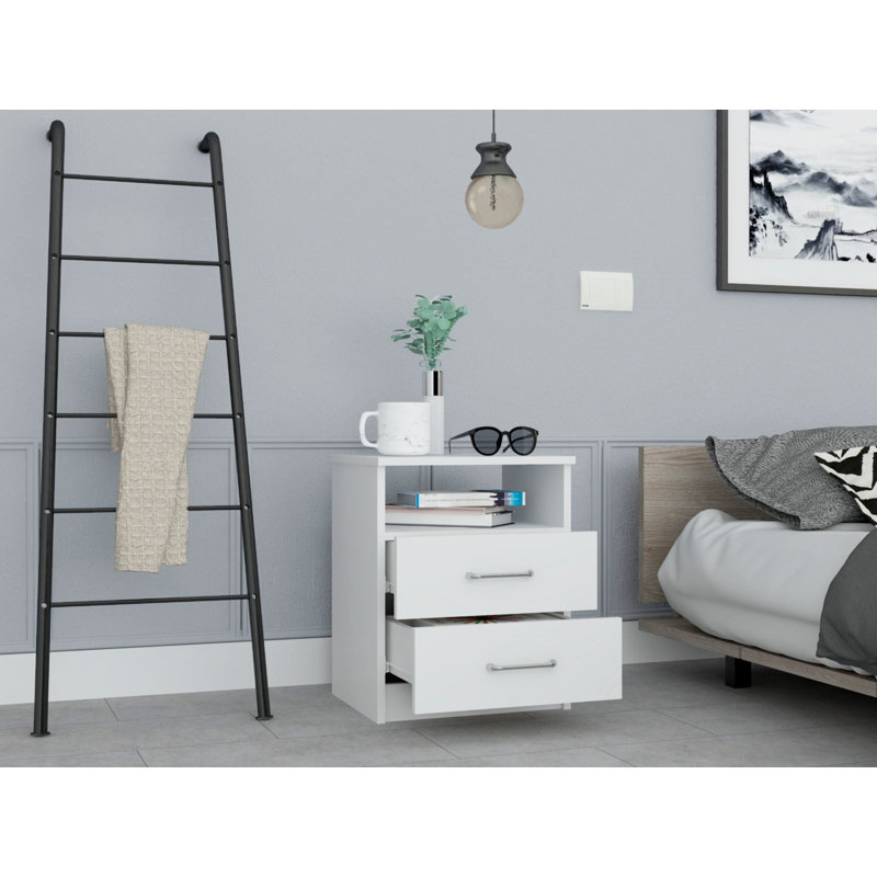 Adriyanna 40.7cm W Manufactured Wood Bedside Table