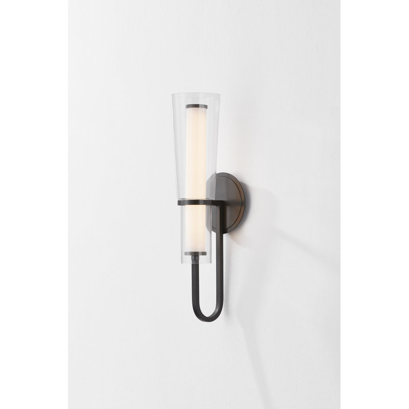 Applique murale 1 lumière Vancouver, Bronze vieilli, H 16,25 po x l 6,5 po x P 6,5 po