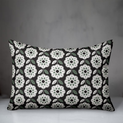 Floral Outdoor Reversible Throw Pillow