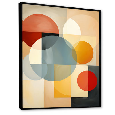 Art géométrique abstrait minimaliste Mid-Century I - décoration murale moderne Mid-Century